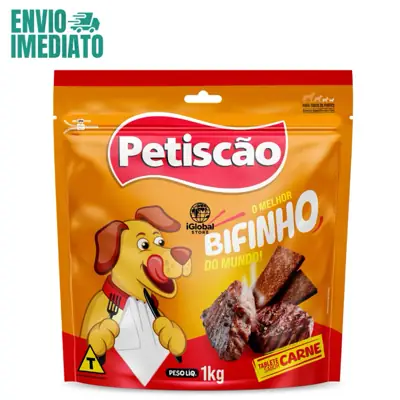 Foto do anúncio: Bifinho para Cães Adultos Petiscão Carne 1kg
