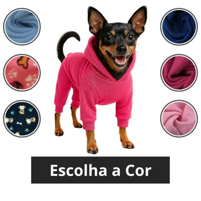 Foto do anúncio: Macacão Pet com Capuz Escolha a Cor Frio/Inverno - Roupinha De Cachorro