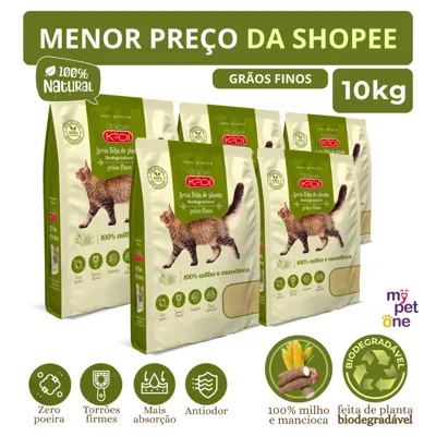 Foto do anúncio: Areia Biodegradável Kadi Grãos Finos - 4Kg a 10kg