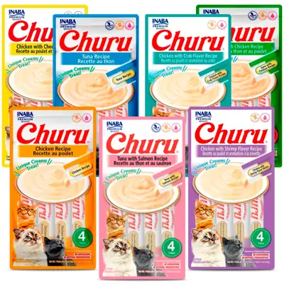 Foto do anúncio: Petisco Para Gatos Churu 56g - Contém 4 Tubets De 14g Cada Unidade