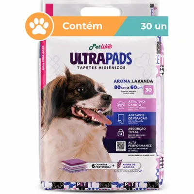 Foto do anúncio: Tapete Higiênico Ultra Pads Lavanda 60x80cm 30 Unidades