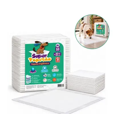 Foto do anúncio: Tapete Higiênico Super Tapetão 80x60 30 Unidades Cães Super Absorvente