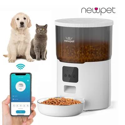 Foto do anúncio: Alimentador Pet Tigela De Aço 4L Inteligente Automático Wi-Fi APP