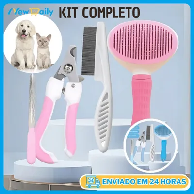 Foto do anúncio: Pets Escova Removedora Tira Pelos de Cães E Gatos Pente de Pulgas Cortador de Unhas Lixa de Unha PET