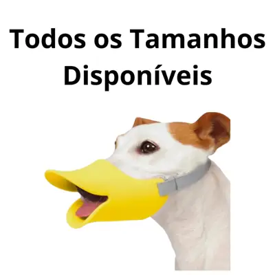 Foto do anúncio: Focinheira Bico De Pato Em Silicone Amarelo tamanho P M G Maleavel