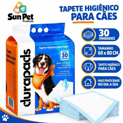 Foto do anúncio: Tapete Higiênico para Cães Cachorro Premium Sanitário Durapets 30 Unds