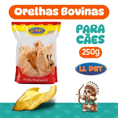 Foto do anúncio: Petisco, Snack, Cães, Orelha Bovina, LL Pet