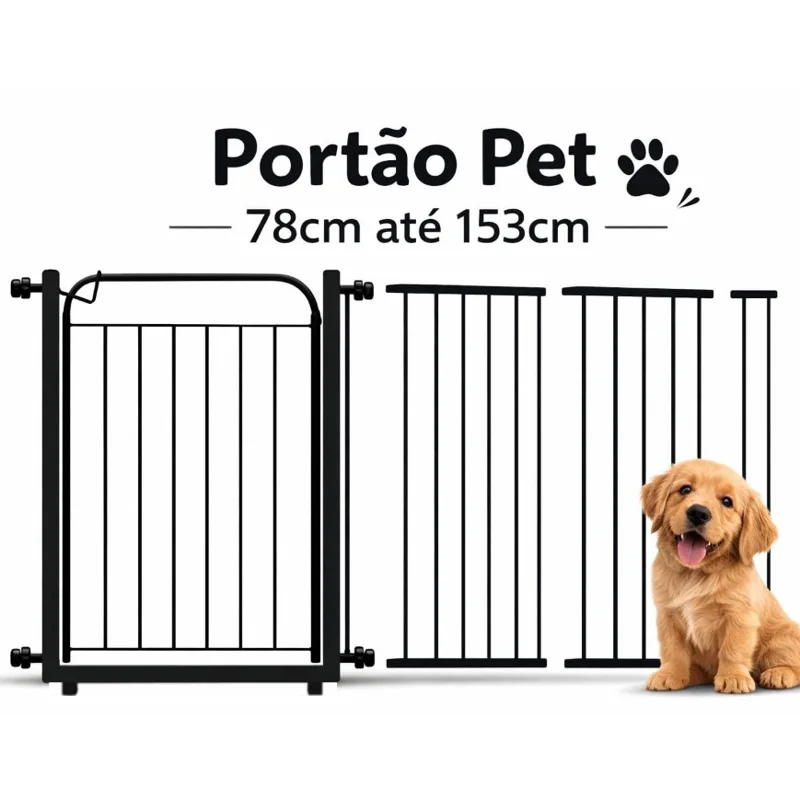 Foto do anúncio: Portão Pet Grade Para Cachorro ( 78CM ATÉ 153CM ) + Extensores