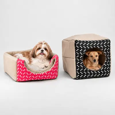 Foto do anúncio: Cama Toca Iglu 3 em 1 para Cachorro e Gato Tamanho P M G
