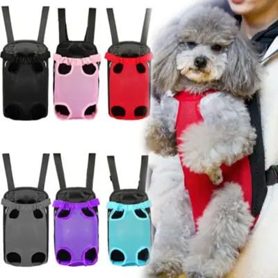 Foto do anúncio: Bolsa Canguru Transporte De Pet Cachorro Gatos Preto Rosa