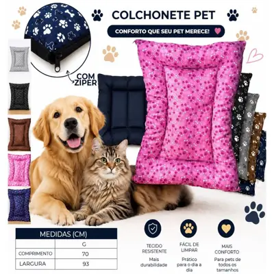 Foto do anúncio: Cama Colchonete para pet Cachorro Gato Grande 93 x 70 cm