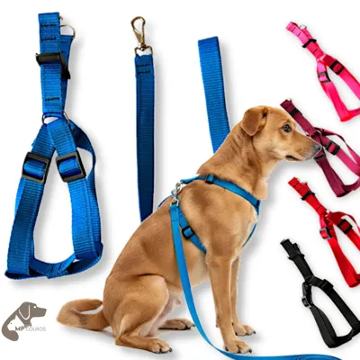Foto do anúncio: Peitoral Americano para Cães Médio e Grande Porte Ajustável Super Resistente varias cores e tamanhos
