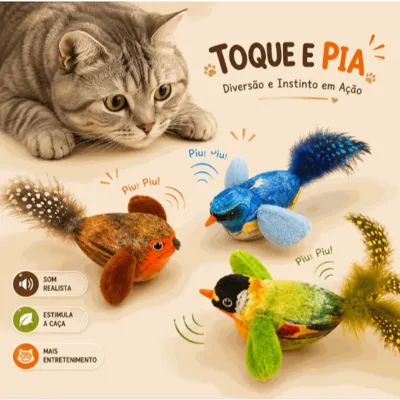 Foto do anúncio: Pássaro interativo com som e catnip para gatos