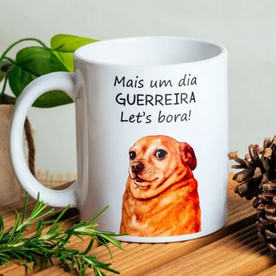 Foto do anúncio: Caneca Engraçada Frase Cachorro Pet Divertida Presente Amiga Trabalho Café Escritório 325ml Porcelana Premium