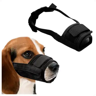 Foto do anúncio: Focinheira Regulável Ventilada Maleável Cão Cães Cachorro Pequeno Médio