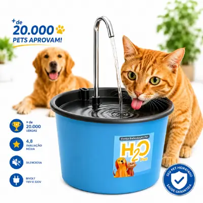Foto do anúncio: Fonte Bebedouro H2O Plus para Cães e Gatos de 1.5 Litros com Torneira