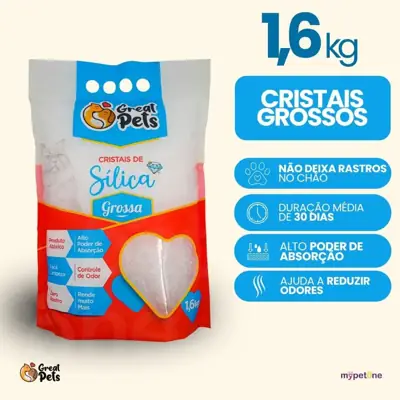 Foto do anúncio: Areia Sílica Grossa Great Pets para Gatos - 1,6 Kg