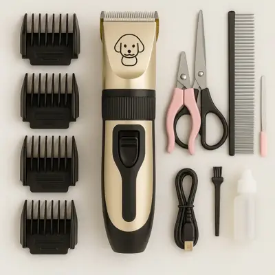 Foto do anúncio: Kit Máquina de Tosa Pet Profissional Silenciosa Recarregável para Cães
