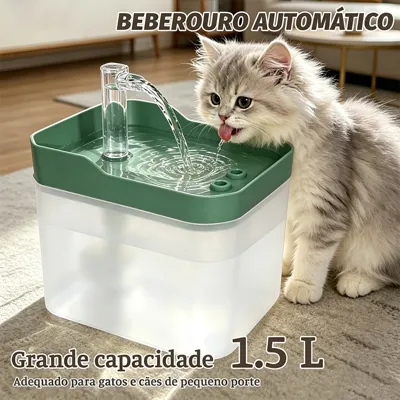 Foto do anúncio: MIW Bebedouro Automático Para Gatos com Filtro Fonte de Água Circulante USB Silencioso 1500ML