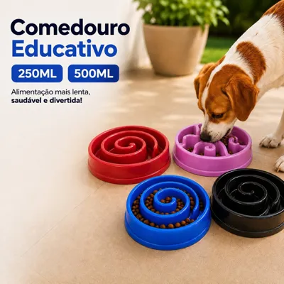 Foto do anúncio: Comedouro Educativo Lento Para Cachorro Gato Pequeno e Grande