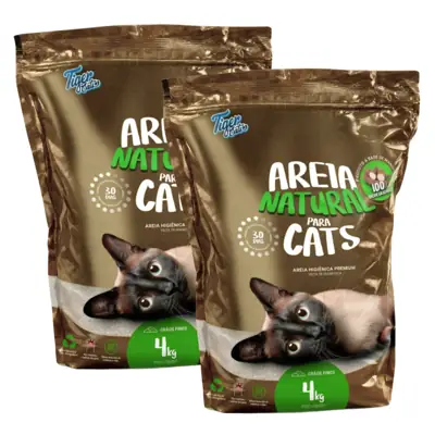 Foto do anúncio: Areia Higiênica Natural Biodegradável Mandioca Para Gatos Tiger Cats 4kg