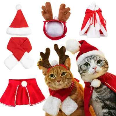 Foto do anúncio: Cão Chapéu De Natal Filhote De Cachorro Boné Ano Novo Pet Capa Gato