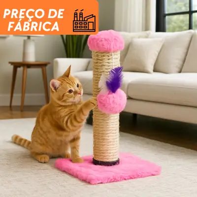 Foto do anúncio: Arranhador Para Gatos Poste com Brinquedo Sisal Exclusivo Pet