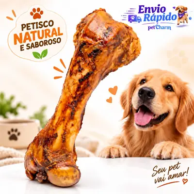 Foto do anúncio: Osso Defumado Para Cachorro Fêmur Suino Desidratado Mordedor Natural