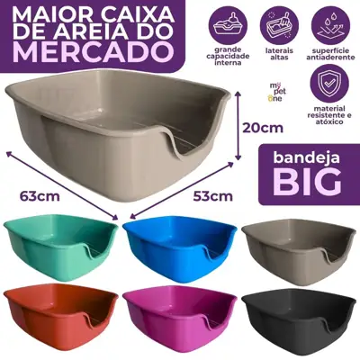 Foto do anúncio: Caixa de Areia Funda Para Gatos Big Alvorada Pet