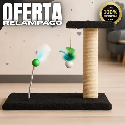 Foto do anúncio: Arranhador Para Gatos Poste com Brinquedo Suspenso e Bolinha - Mola