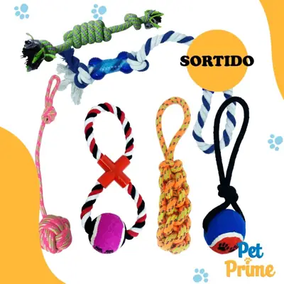 Foto do anúncio: Kit de Brinquedos de Corda para Cães - 6 Peças Sortidas