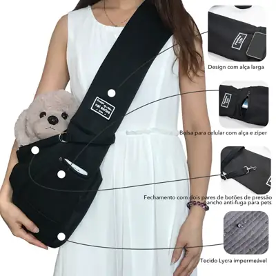 Foto do anúncio: Mochila de Transporte Pet - Bolsa Sling Portátil para Gatos e Cachorros