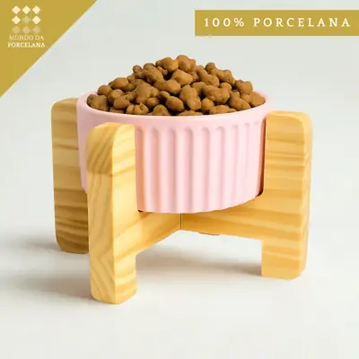 Foto do anúncio: Comedouro Porcelana Gato Cachorro Elevado Ergonomico Premium 320ml