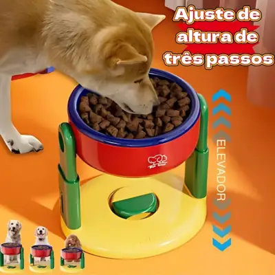 Foto do anúncio: Comedouro Bebedouro Pet Cachorro Gato Com Ventosa Regulagem De Altura
