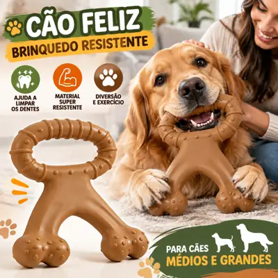 Foto do anúncio: Brinquedo Mordedor Para Cachorro Nylon Resistente Osso Dental Interativo Cães Médios e Grandes Limpeza dos Dentes