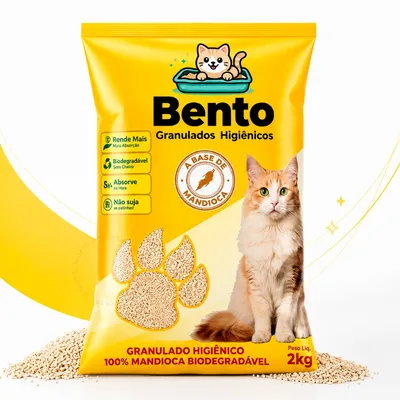 Foto do anúncio: Areia Higiênica Mandioca Granulados Biodegradável Natural Bento para Gatos Alta Absorção 2 4 6 ou 12 kg
