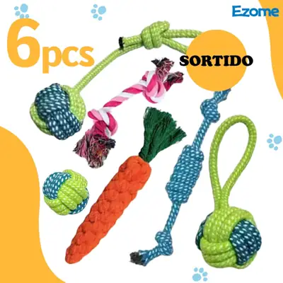 Foto do anúncio: Brinquedo Pet Corda, kit com 6 Unidades , Mordedor para Cachorro