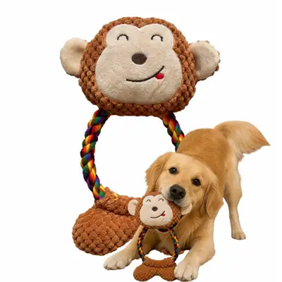 Foto do anúncio: Brinquedo para Cachorro e Gato - Macaco de Pelúcia com Corda