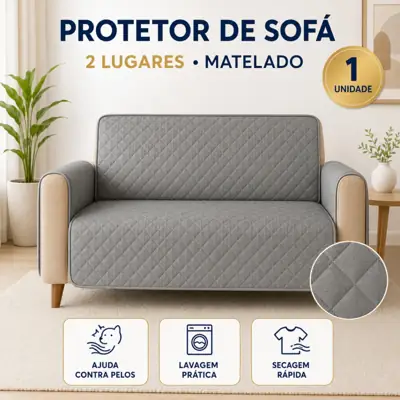 Foto do anúncio: Protetor para Sofá 2 Lugares Matelado Proteção Lavável Capa para Pet
