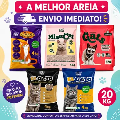 Foto do anúncio: Areia de gato areia sanitaria higienica natural argila absorvente