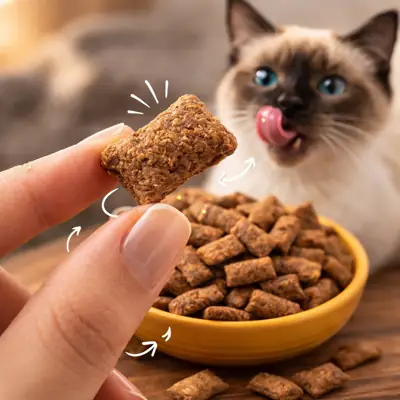 Foto do anúncio: Até 1kg Petisco Para Gatos Sabor Frango Crocante - Snack Para Gatos
