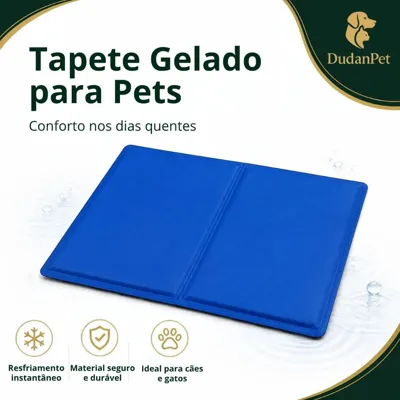 Foto do anúncio: Tapete Gelado Refrescante para Cães e Gatos Cachorros Verão Calor DudanPet + Brinde
