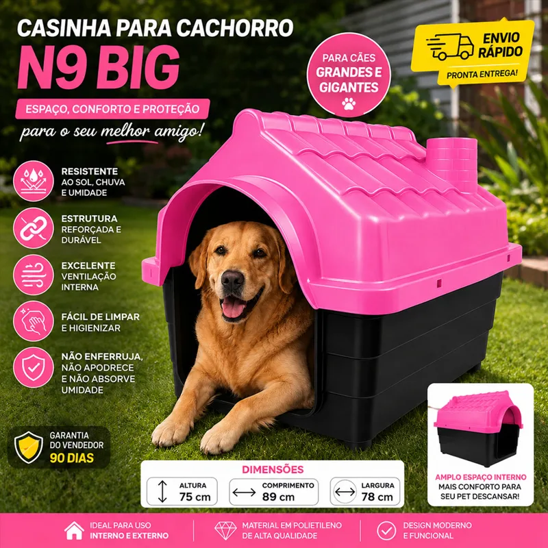 Foto do anúncio: Casinha de Cachorro Grande Porte N8 ou N9 Casa Pet Big