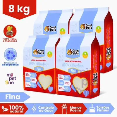 Foto do anúncio: Areia Great Pets para Gatos Biodegradável Fina - 2Kg a 8Kg