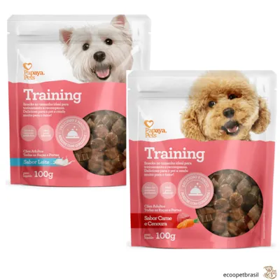 Foto do anúncio: Petisco Adestramento para Cães Papaya Pets Training Carne e Cenoura ou Leite - 100g