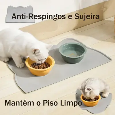 Foto do anúncio: Tapete de Silicone para Comedouro Pet Impermeável Antiderrapante Sem