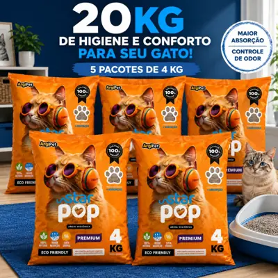 Foto do anúncio: 20kg areia sanitaria higienica natural argila absorvente para gatos
