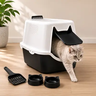 Foto do anúncio: Caixa de Areia Fechada Grande Banheiro Toalete Sanitário Para Gato