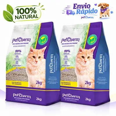 Foto do anúncio: Areia Higiênica para Gato Pet Charm Mandioca Biodegradável Sustentável