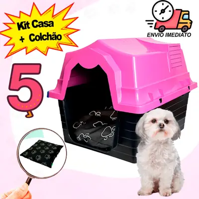 Foto do anúncio: Casinha de Cachorro Com Caminha N 4 ou 5 Cachorros Pequeno Médio Porte
